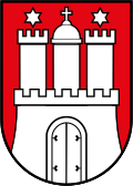 Das Wappen von Hamburg